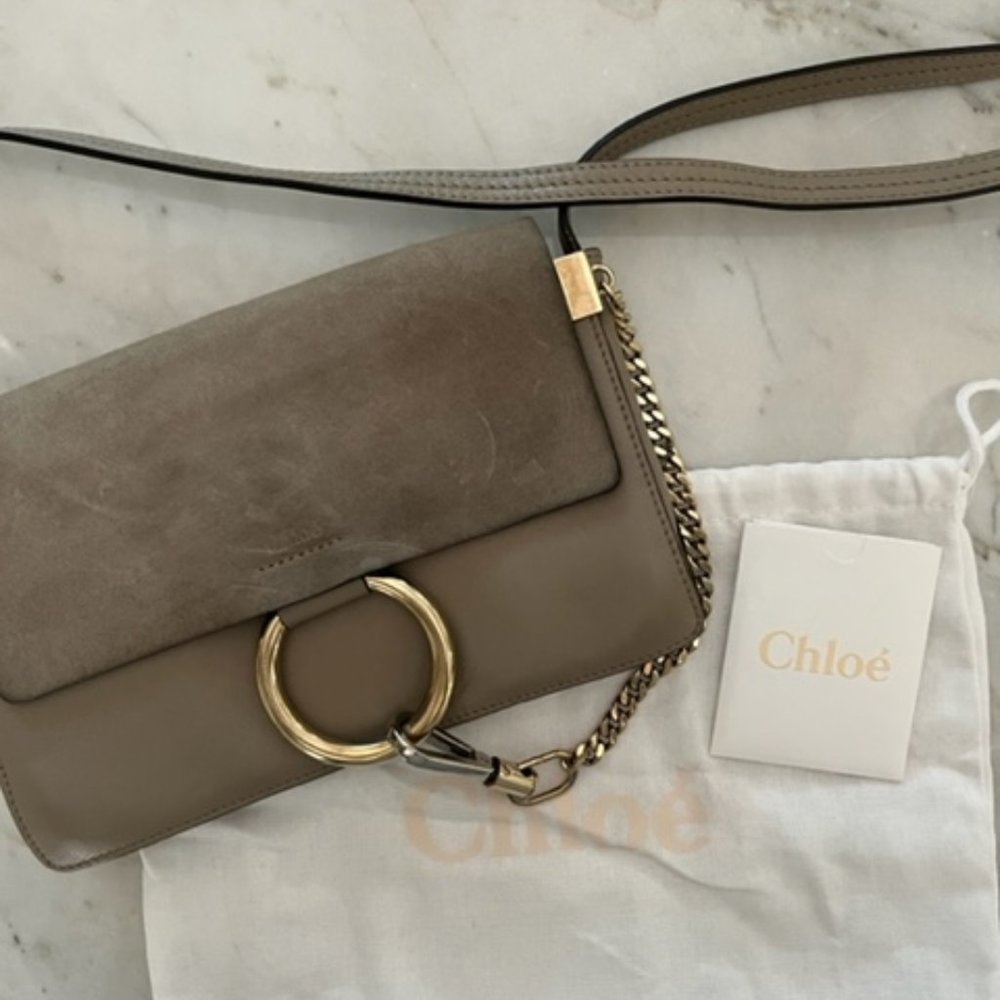 Chloe Faye Small Handbag- Grey